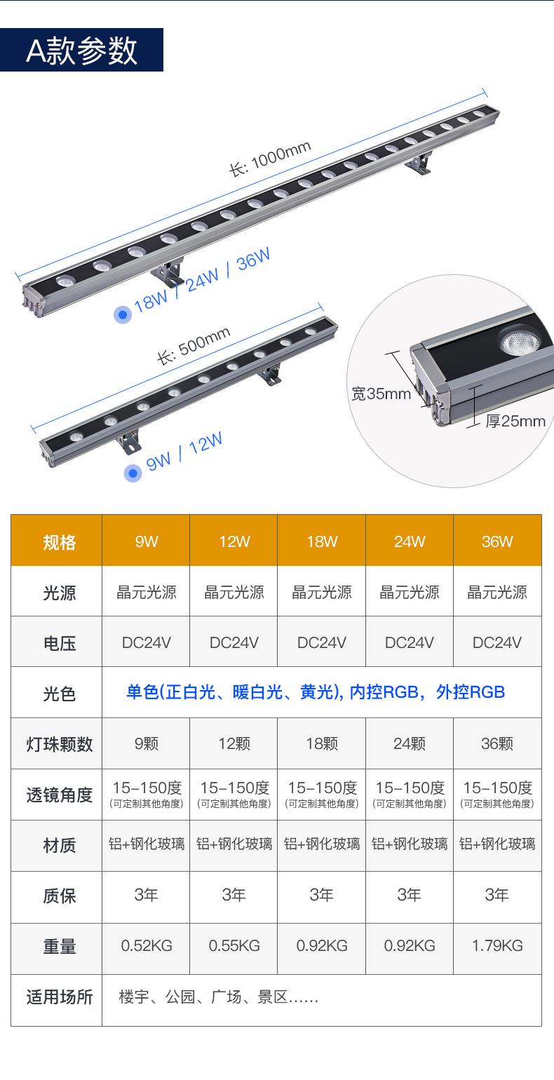 LED洗墻燈工程案例